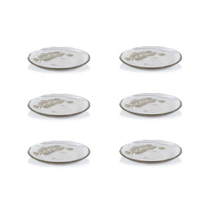 Dessert Set Jarrah Eucalyptus 6PC 6-1/4 Inch Clear/Champagne Glass