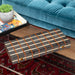 Art Deco Design 21" Backgammon Set with Multi-Color Wood Inlay and Brass Hardware - OPEN BOX