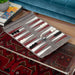 Warren Suede Roll-Up Backgammon Travel Set with Playing Pieces - Gray - OPEN BOX