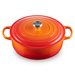 Signature 6.75-Quart Enameled Cast Iron Wide Round Oven - Flame - OPEN BOX
