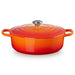 Signature 6.75-Quart Enameled Cast Iron Wide Round Oven - Flame - OPEN BOX