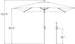 Catalina 6.6' x 10' Rectangular Push Button Tilt Umbrella - OPEN BOX