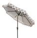 Elegant Valance 9 Ft Auto Tilt Umbrella - White/Black - OPEN BOX