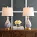 Avi Single-Light Table Lamps Set of 2 - Blue/White - OPEN BOX