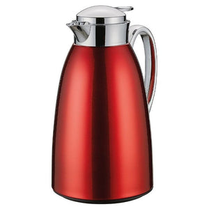 Venezia 34 Oz. Stainless Steel Insulated Server with Sugar and Creamer Set - Red