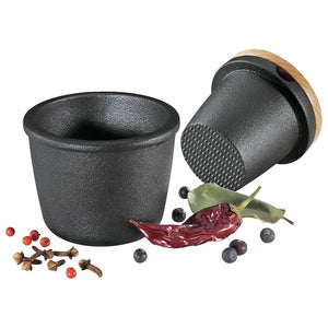 Cast Iron Mortar and Pestle Set Assorted