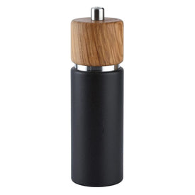7" Hannover Salt and Pepper Mill Set - Matte Black with Olive Wood