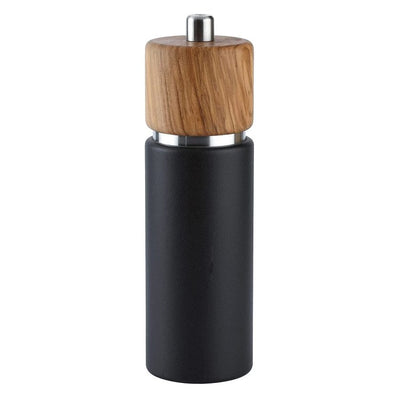 Product Image: 7" Hannover Salt and Pepper Mill Set - Matte Black with Olive Wood