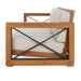 Andros Three-Seat Teak Patio Sofa