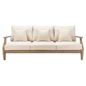 Martinique Three-Seat Wood Patio Sofa