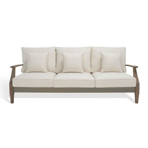 Martinique Three-Seat Wood Patio Sofa