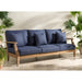 Martinique Three-Seat Wood Patio Sofa