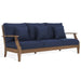 Martinique Three-Seat Wood Patio Sofa