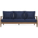 Martinique Three-Seat Wood Patio Sofa