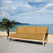 Martinique Three-Seat Wood Patio Sofa
