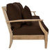 Martinique Three-Seat Wood Patio Sofa
