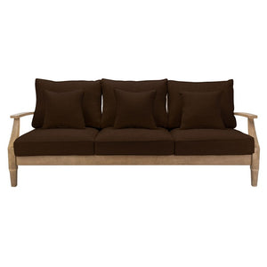 Martinique Three-Seat Wood Patio Sofa