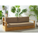 Kauai Three-Seat Brazilian Teak Patio Sofa