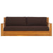 Kauai Three-Seat Brazilian Teak Patio Sofa