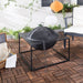 Leros Square Fire Pit with Screen