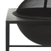Leros Square Fire Pit with Screen