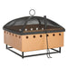 Wyatt Square Fire Pit with Screen and Log Turner