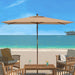Aklin 10 Ft Wood Market Umbrella