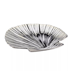 Candy Bowl Silver Coast 3-D Shell Multicolored Porcelain