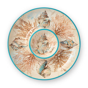 Chip and Dip Set Escape to the Sea 1PC Multicolored Ceramic