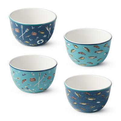 Product Image: Bowl Set Wake At The Lake Ice Cream Assorted 4PC 24 Ounce Multicolored