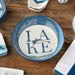 Serving Bowl Wake At The Lake 128 Ounce Multicolored Ceramic