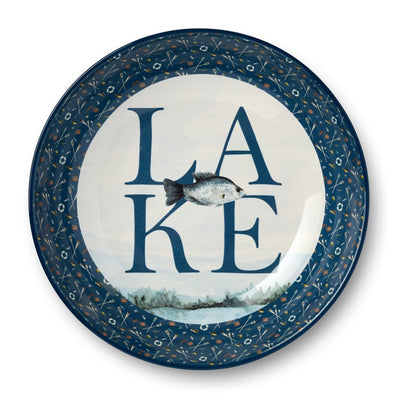 Product Image: Serving Bowl Wake At The Lake 128 Ounce Multicolored Ceramic