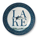 Serving Bowl Wake At The Lake 128 Ounce Multicolored Ceramic