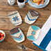 Canape Plate Wake At The Lake 3-D Oar Multicolored Ceramic