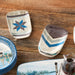 Canape Plate Wake At The Lake 3-D Oar Multicolored Ceramic