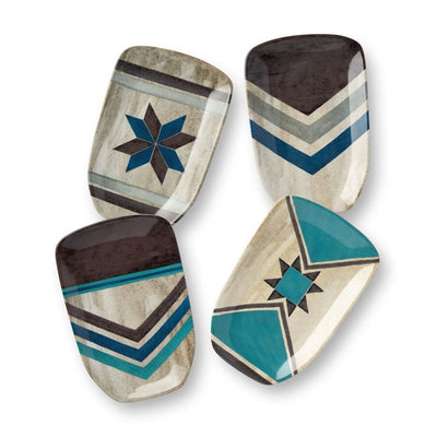 Product Image: Canape Plate Wake At The Lake 3-D Oar Multicolored Ceramic