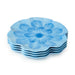 Dinner Plate Set Wildflower 3-D Floral 4PC 11 Inch Blue Melamine