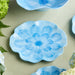 Dinner Plate Set Wildflower 3-D Floral 4PC 11 Inch Blue Melamine