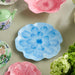 Dinner Plate Set Wildflower 3-D Floral 4PC 11 Inch Blue Melamine
