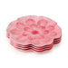 Dinner Plate Set Wildflower 3-D Floral 4PC 11 Inch Pink Melamine