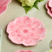 Dinner Plate Set Wildflower 3-D Floral 4PC 11 Inch Pink Melamine