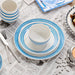 Bowl Set Dockside Blue Ice Cream 4PC 20 Ounce Multicolored