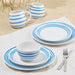 Bowl Set Dockside Blue Ice Cream 4PC 20 Ounce Multicolored