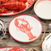 Dinner Plate Set Beach House Lobster 6PC 11 Inch Red/White Melamine