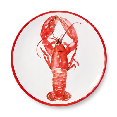 Product Image: Dinner Plate Set Beach House Lobster 6PC 11 Inch Red/White Melamine