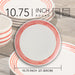 Dinner Plate Set Dockside 4PC 11 Inch Red/White Stoneware
