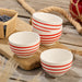 Bowl Set Dockside Red Ice Cream 4PC 20 Ounce Multicolored