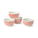 Bowl Set Dockside Red Ice Cream 4PC 20 Ounce Multicolored