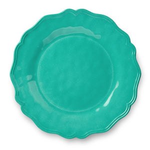 Dinner Plate Set Isabella Crackle 4PC 11 Inch Teal Melamine