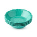 Bowl Set Isabella Teal Crackle All Purpose 4PC 28 Ounce Multicolored